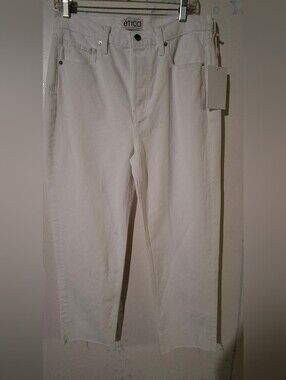 Etica White Straight-Leg Jeans